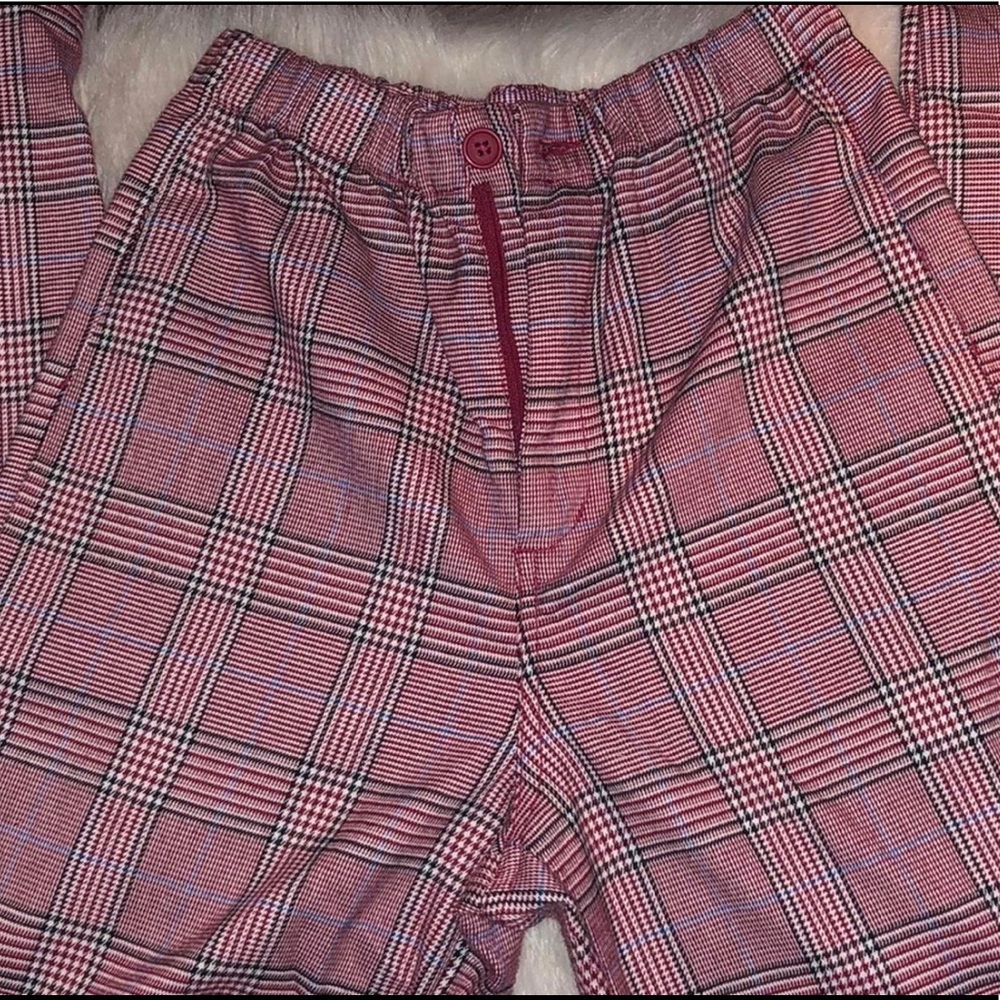 Plaid Pink High Waisted Brandy Melville Pants